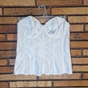 Dominique 36C Juliette Strapless Longline Corset White Bridal Bra